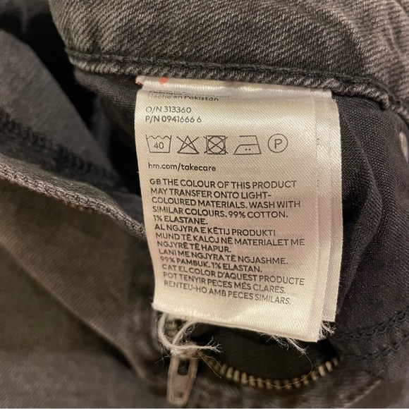 H&M Charcoal Denim Jeans size 6 - Picture 8 of 8